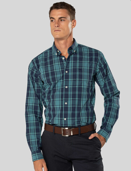 CAMISA A CUADROS Verde