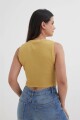 Top tejido cuello redondo DORADO
