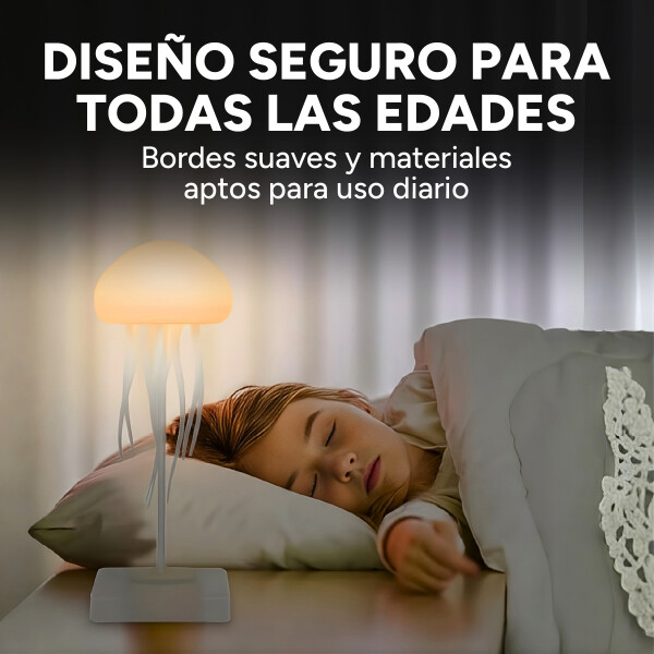 Lampara Medusa Veladora C/ Movimiento Led Colores Recargable Color Blanco