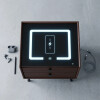 Mesa De Luz Inteligente C/Cargador Inalám Y Luz Led Marron