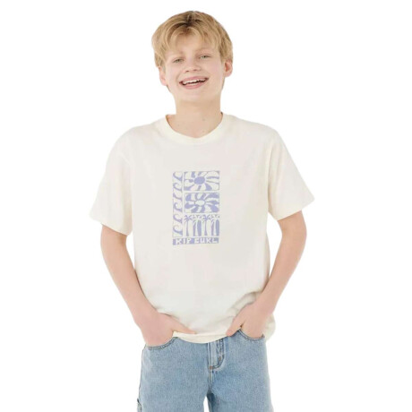 Remera Rip Curl Aots Ty Stacked Niño Beige