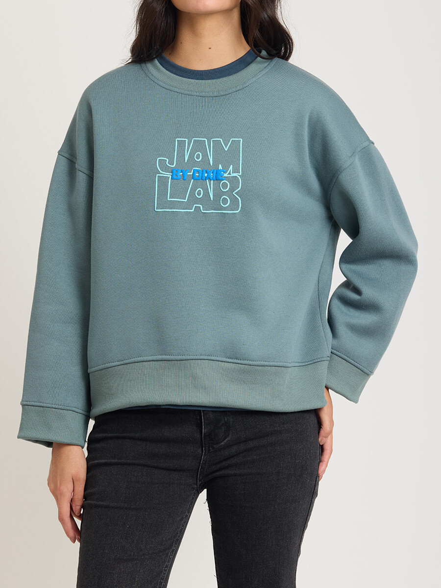 SWEATER JAMINA DIXIE - Azul Piedra 