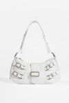 Cartera de hombro hebillas blanco