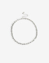 Collares Cortos Metal Collar Corto De Acero - Plateado