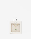Cadena Corta con Dije Piedra Collar De Acero Con Piedra - Dorado