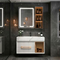 CONJUNTO DE BAÑO HABITARE MODELO LT1126-60W / MUEBLE BLANCO + ESPEJO C/ LUZ LED - 60 cm Conjunto De Baño Habitare Modelo Lt1126-60w / Mueble Blanco + Espejo C/ Luz Led - 60 Cm