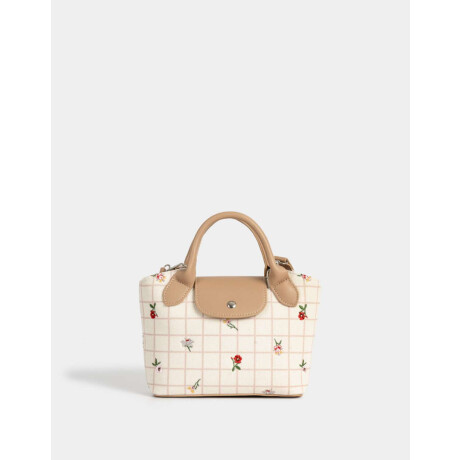 Cartera Mini Shopper Flores Estampado Flores