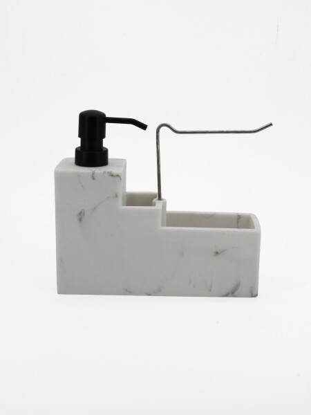 DISPENSADOR CON PORTA ESPONJA BLANCO (V)