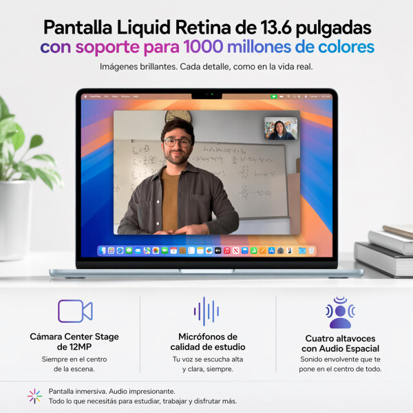 Apple Macbook Air M5 10+10, 16gb, 512gb Ssd, 15.3'' Retina PLATEADO