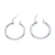 Aros finos en oro 18k blanco de 20mm Aros finos en oro 18k blanco de 20mm