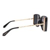 Lentes De Sol De Policarbonato Cuadrado Ivete Sangalo Negro/negro