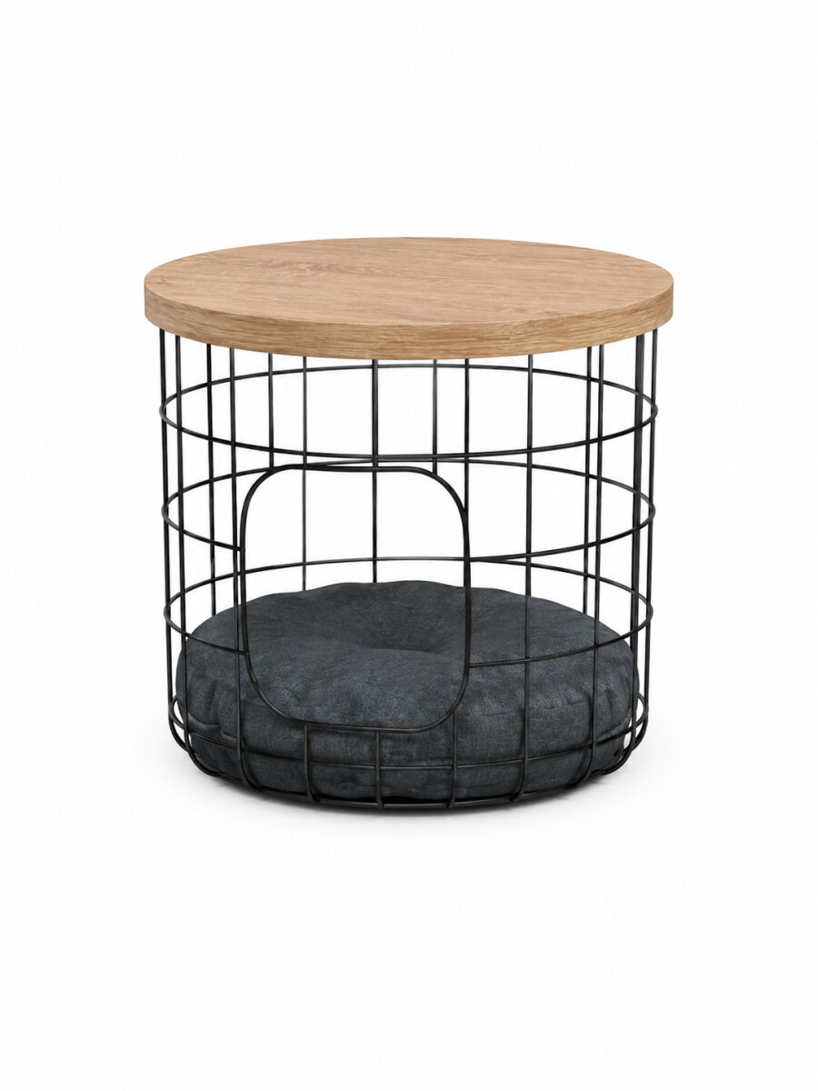 MESA WOOD CON CAMA PARA MASCOTAS - MADERA 