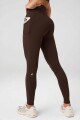 Leggings Oasis PureLuxe High-Waisted Mujer Cacao
