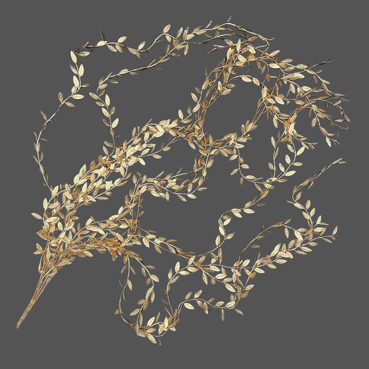 Ramo de Guias de Hojas Metalizada - Dorado 