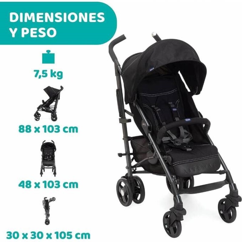 Coche Chicco Liteway 4 Jet Black Coche Chicco Liteway 4 Jet Black