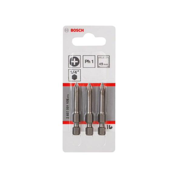 3 puntas para atornillar Phillips 1 49mm Bosch BS8082