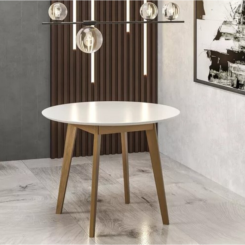 Mesa TOPACIO 1,03 Redonda color IMBUIA con Tapa color BLANCO Mesa TOPACIO 1,03 Redonda color IMBUIA con Tapa color BLANCO