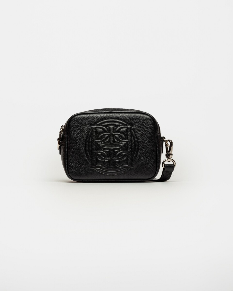 Bandolera Eterial en cuero graneado - Negro 