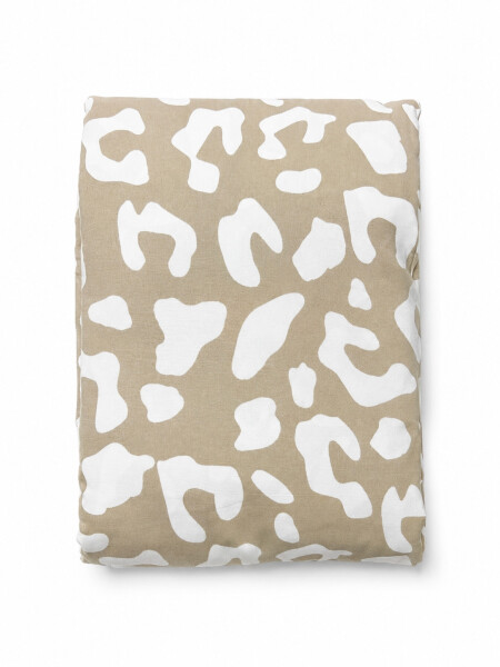 JUEGO SABANAS ANIMAL PRINT 2 PLAZAS BEIGE