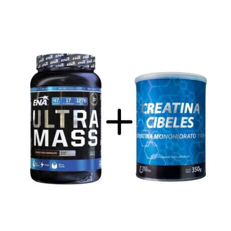 PACK CREATINA CIBELES 350 GR + ENA ULTRA MASS 1500 GR - Fuerza y Volumen PACK CREATINA CIBELES 350 GR + ENA ULTRA MASS 1500 GR - Fuerza y Volumen