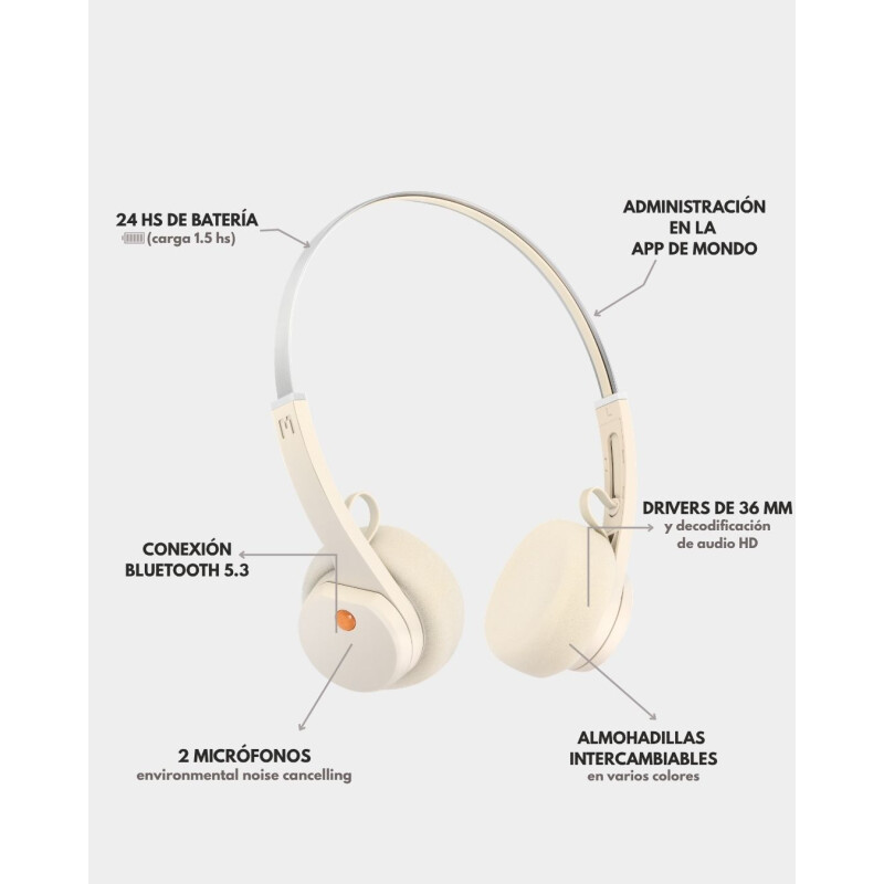 Mondo Freestyle Headphone - Greige Mondo Unica