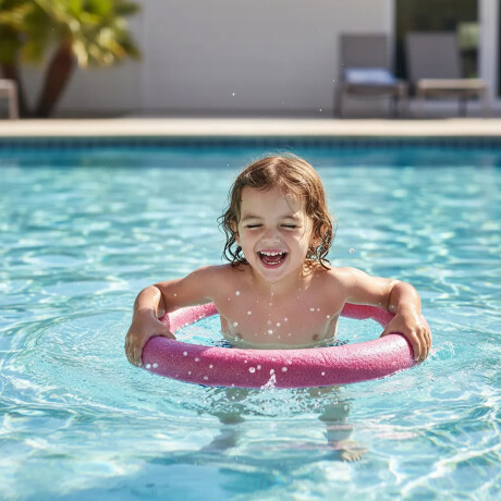 Flotador Circular Mor Flota Piscina Entretenimiento Natación Rosa