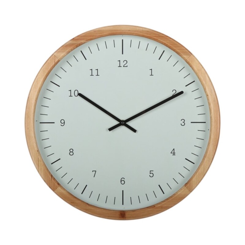 RELOJ DE PARED MDF D45X45X6CM CLÁSICO FONDO BLANCO RELOJ DE PARED MDF D45X45X6CM CLÁSICO FONDO BLANCO