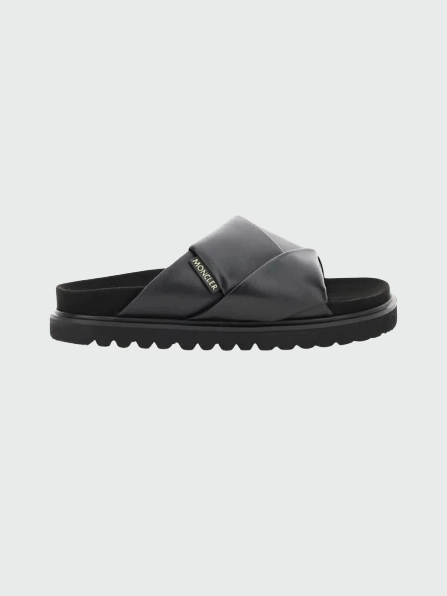 Moncler -Sandalias de cuero, Fantine - Negro 