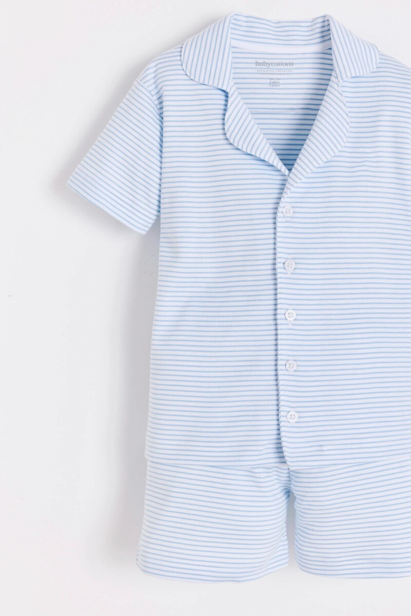PIJAMA CAME STRIPES Blanco