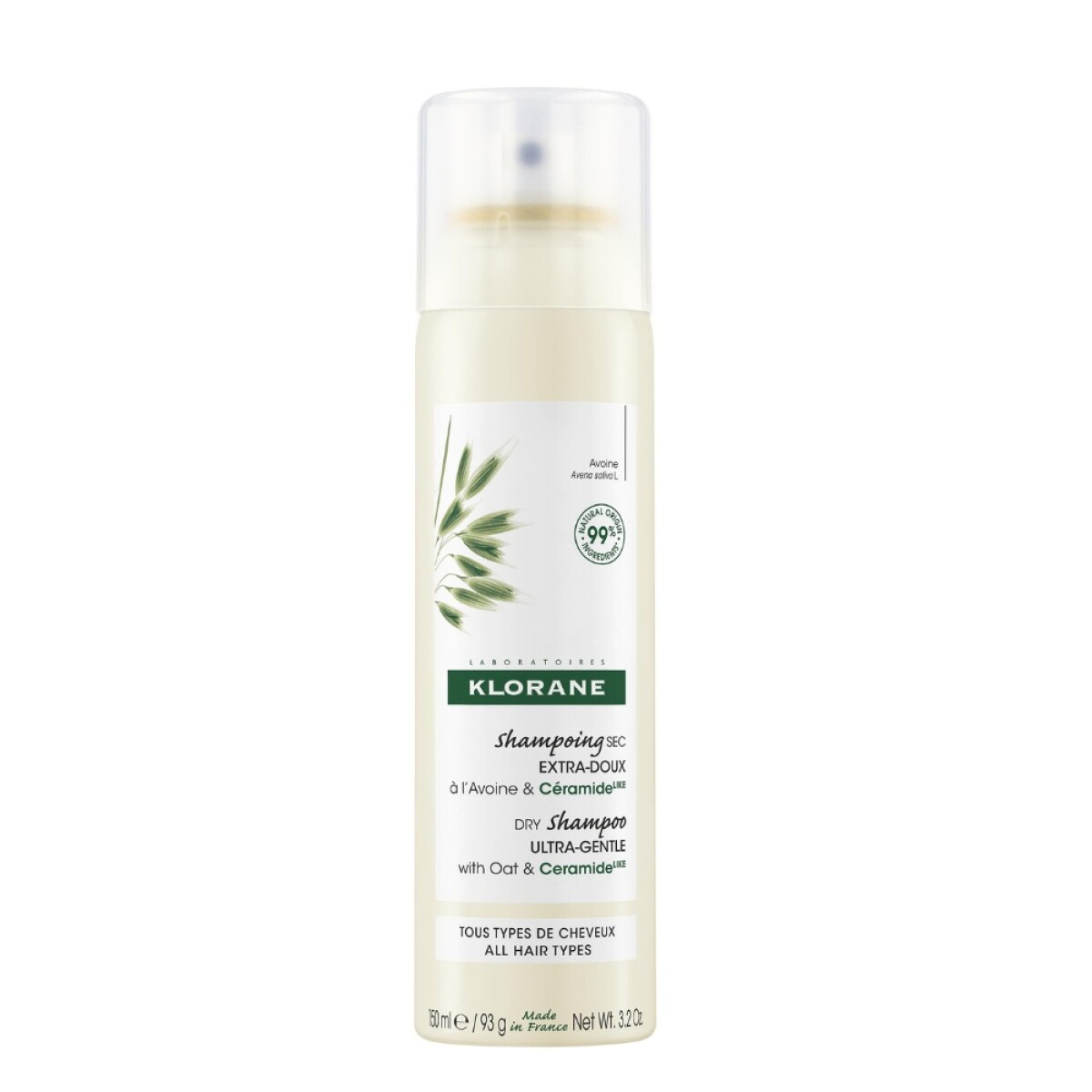 Shampoo Seco Klorane Avena 150 Ml. 