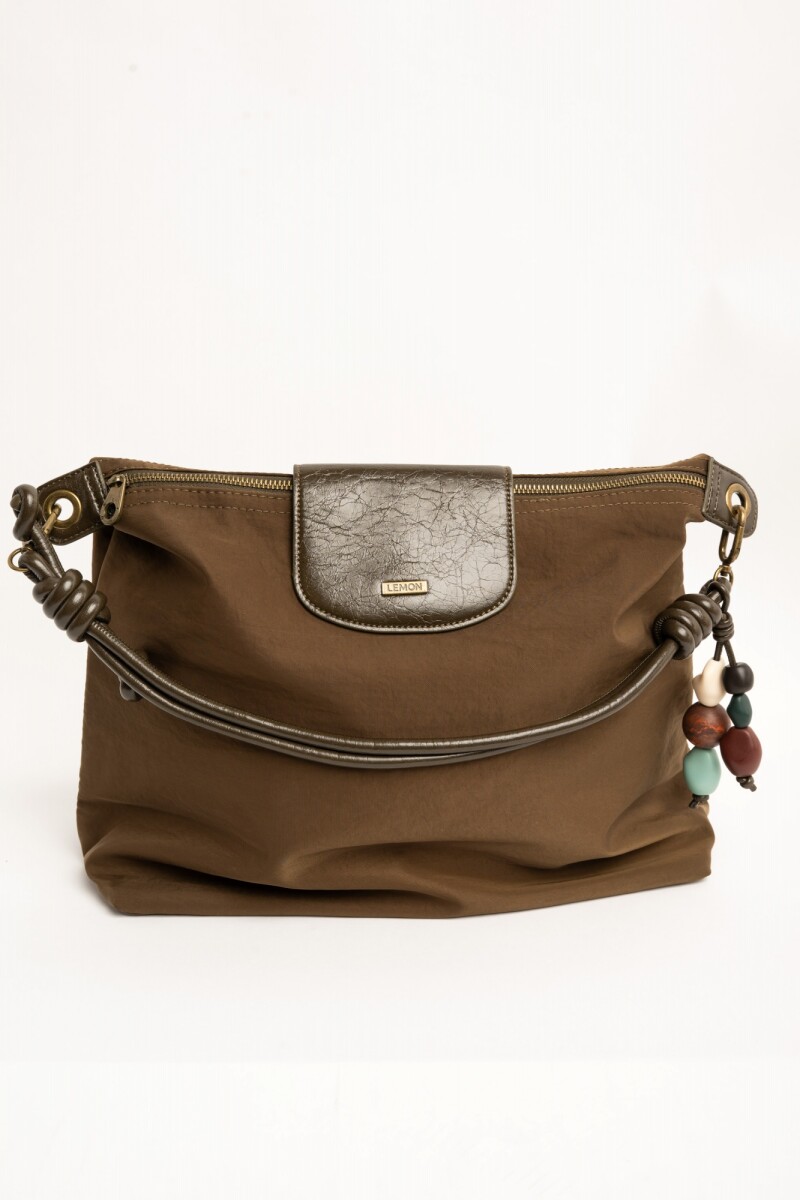Cartera Con Charm Oliva