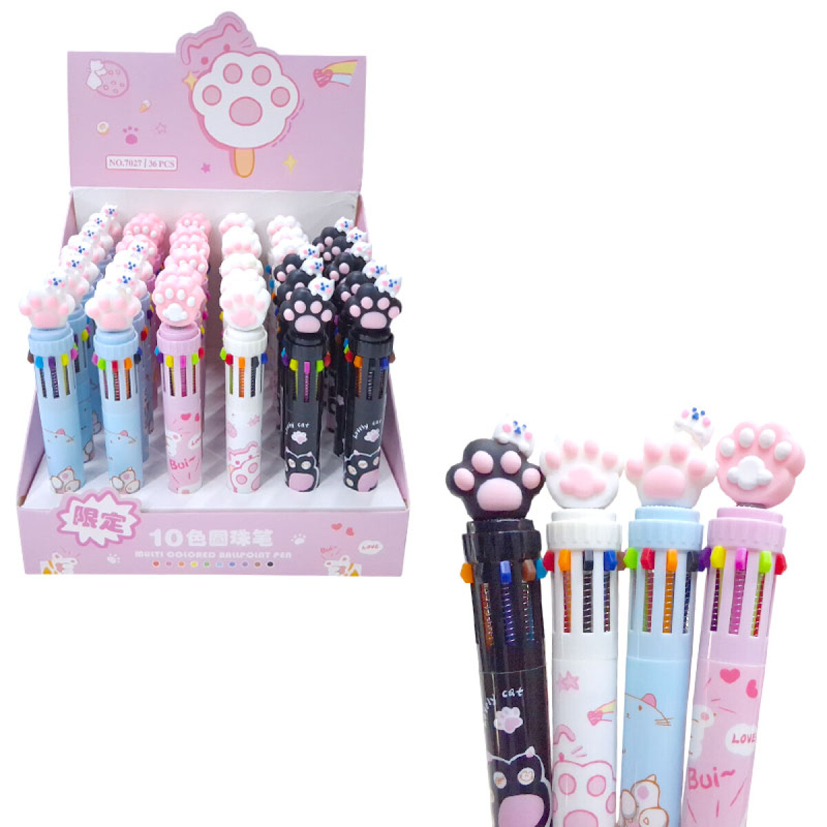 Bolígrafo 10 colores Oso - Bolígrafo 10 Colores Oso 