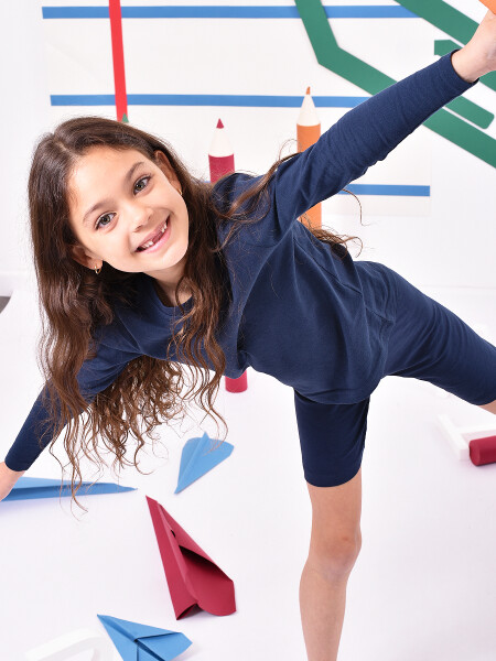 REMERA BASICA MANGA LARGA AZUL