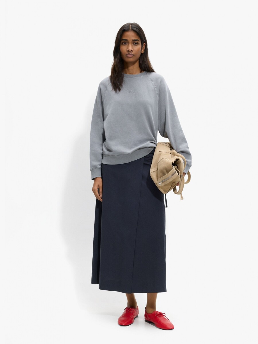 Sudadera De Algodón Con Bordado gris