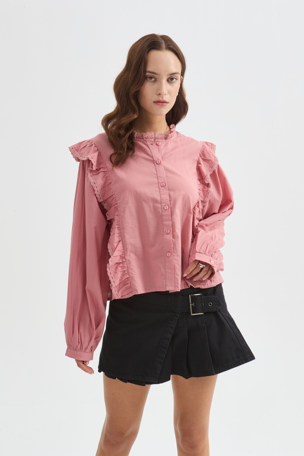 Camisa Tareli Rosa Oscuro
