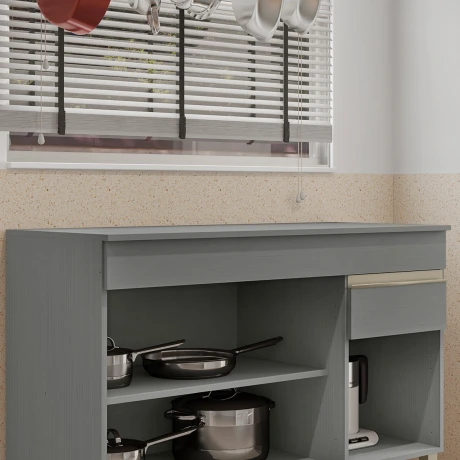 Mesada Para Modulo Bajo Mesada De 120 cms. GRIS