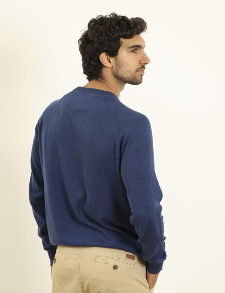 470450 SWEATER HARRINGTON LABEL Azul Piedra Melange