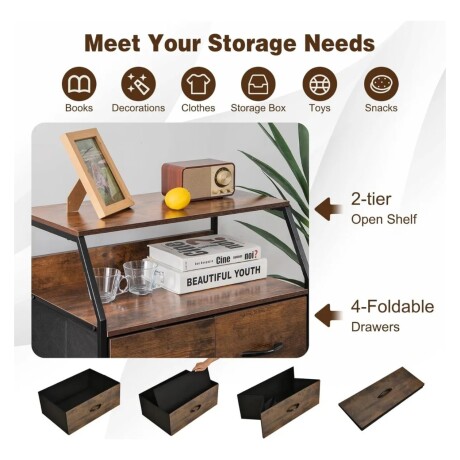 Rack TV Selecta Madera Marrón con 2 Cajones y Estantes Rack TV Selecta Madera Marrón con 2 Cajones y Estantes