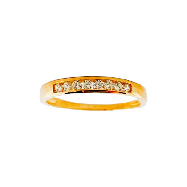 Anillo Sin Fin-Oro bajo-Piedra zirconia-AN8011 conpiedra