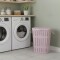 Cesto para ropa con asas de cuerda baño ROSADO