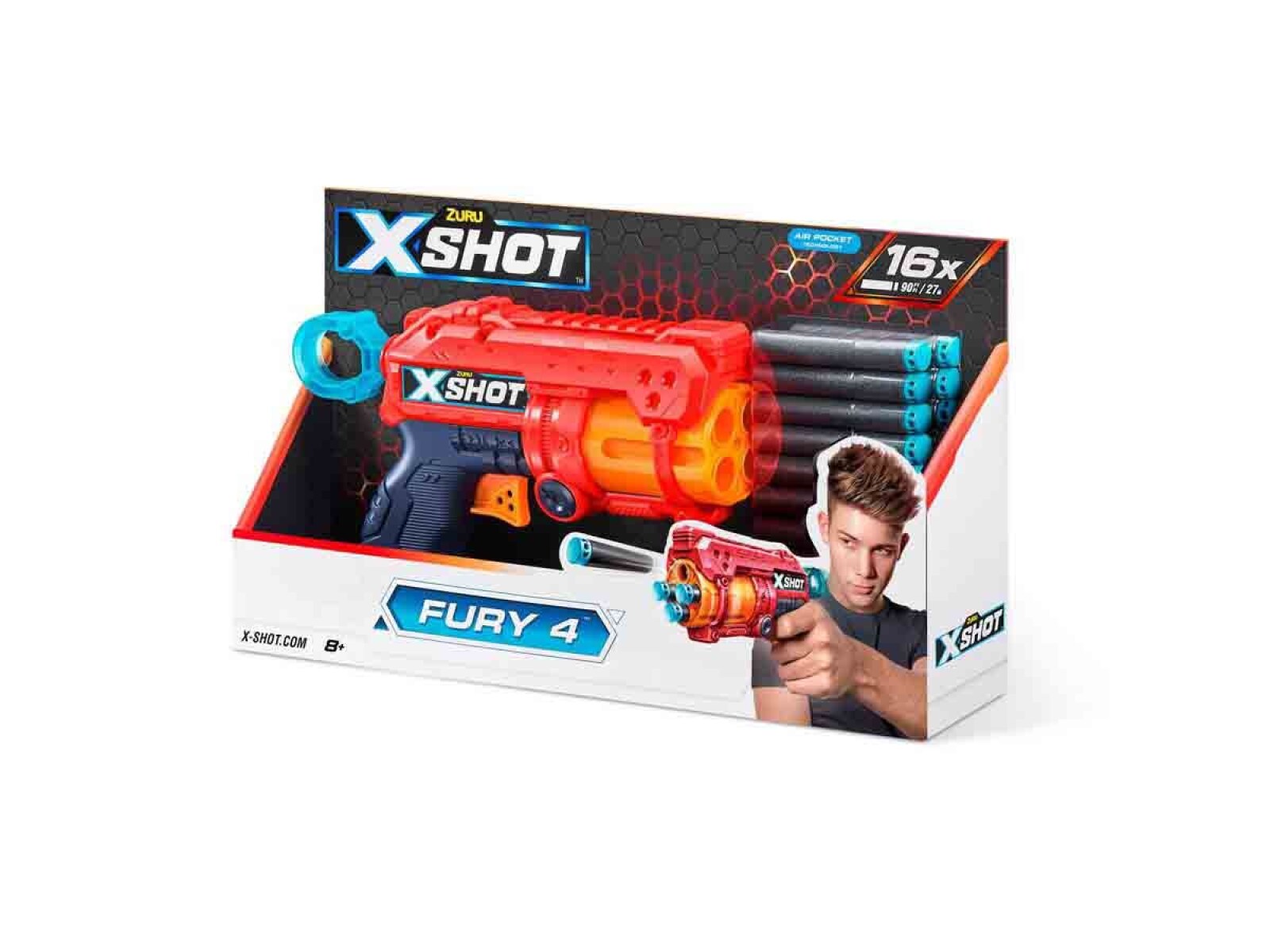 X Shot Excel Fury 4 C/16 Dardos 
