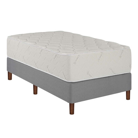 SOMMIER 1 PLAZA PLATINUM + BOX BAUL GRIS