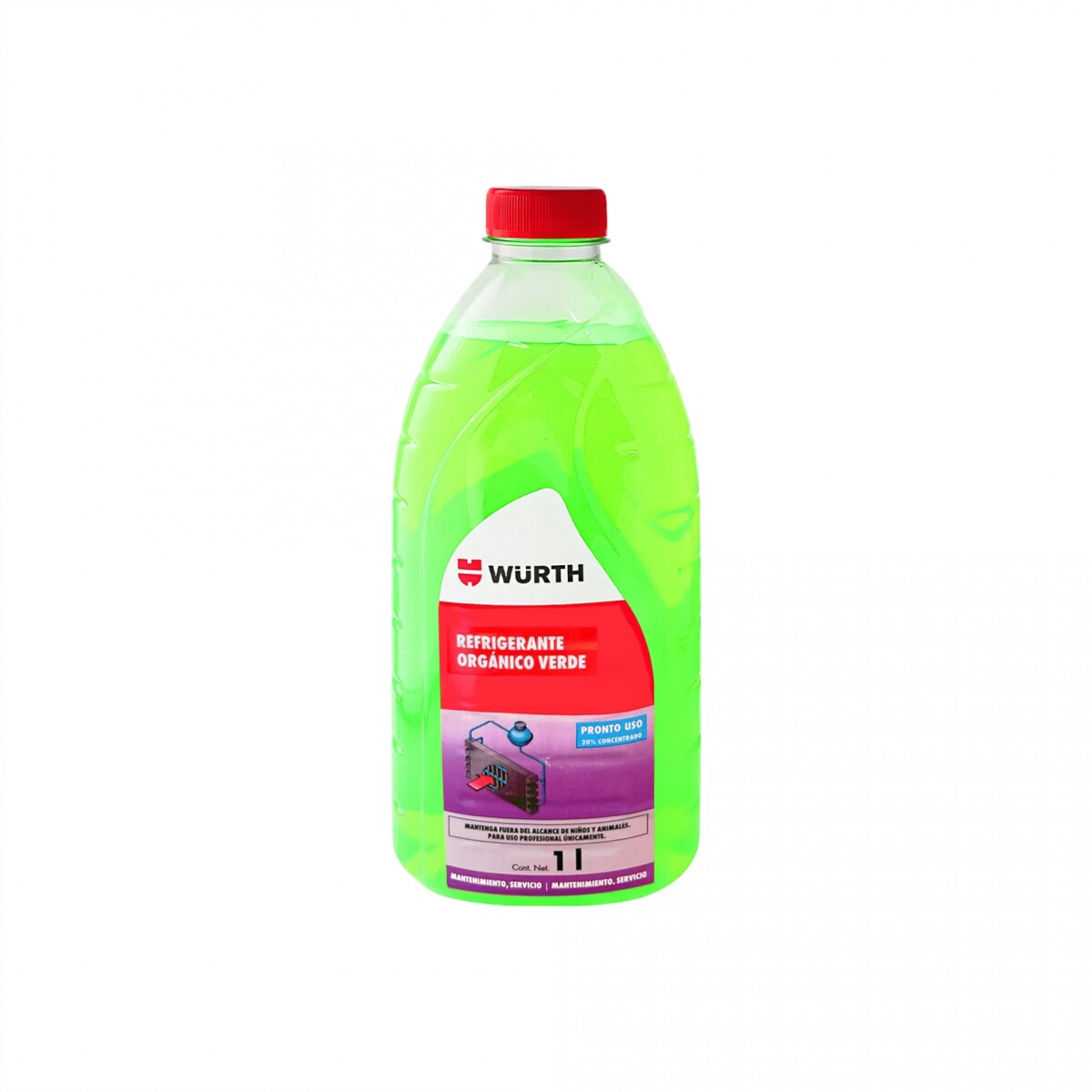 Wurth Anticongelante 20% 1L - Verde organico 
