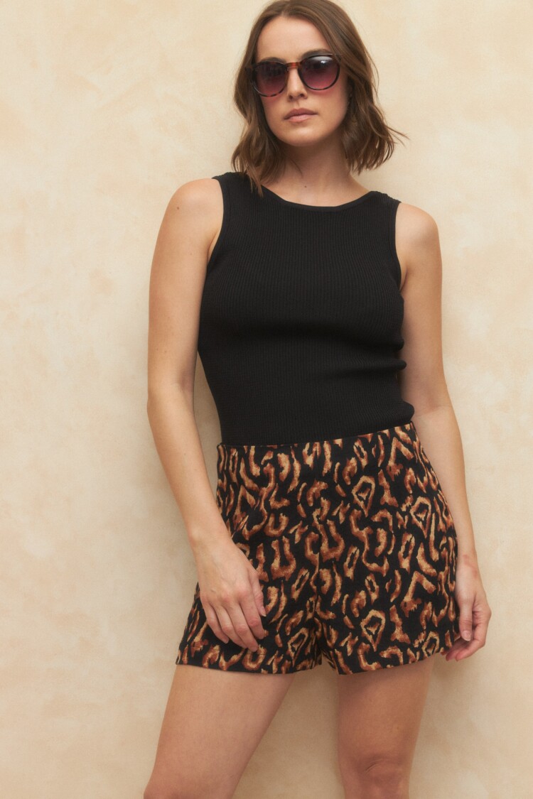 SHORT KETTY PRINT Animal Print