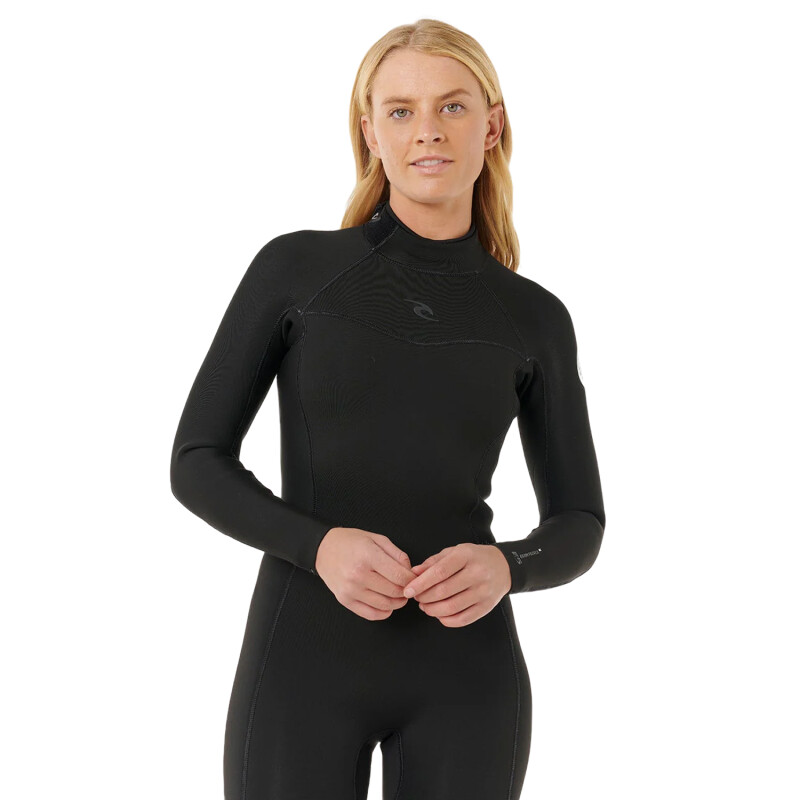 Traje Rip Curl Women's Dawn Patrol Back Zip 4/3 - Negro Traje Rip Curl Women's Dawn Patrol Back Zip 4/3 - Negro