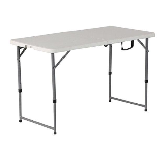 MESA RECTANGULAR PLEGABLE BASE DE METAL 122X60X74 BLANCO