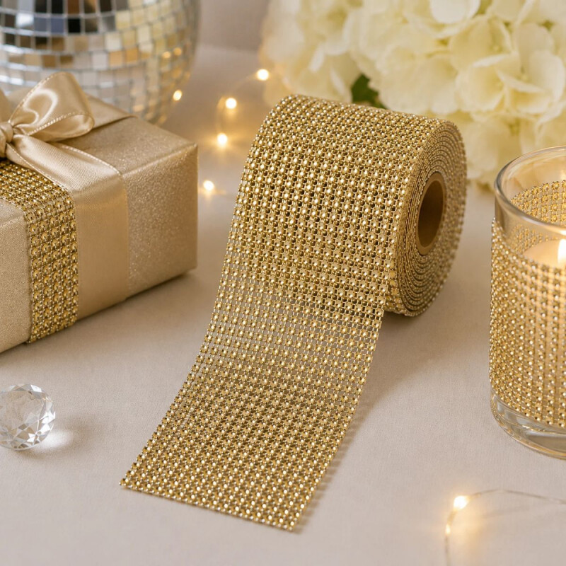 Cinta de Strass Pequeño Dorado