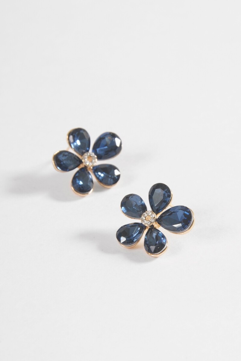 Caravanas pin flor azul