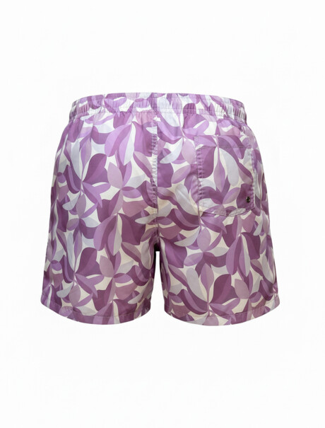 Short de baño estampado rosa