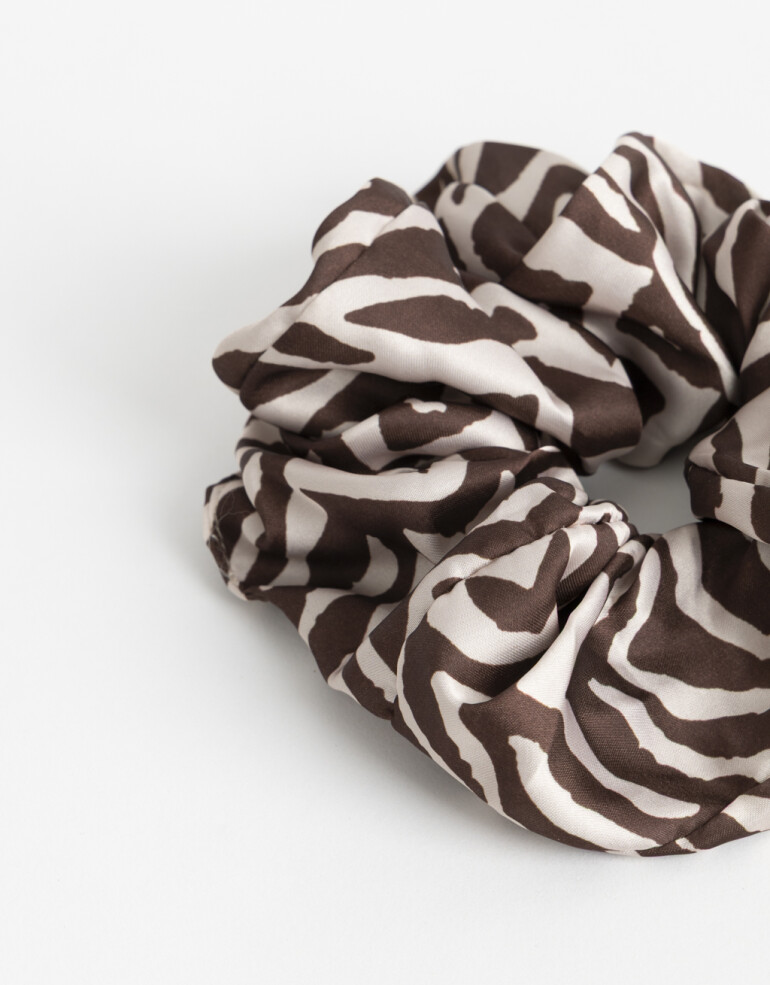 Skunzies Estampados Scrunchie Animal Print - Marron Chocolate